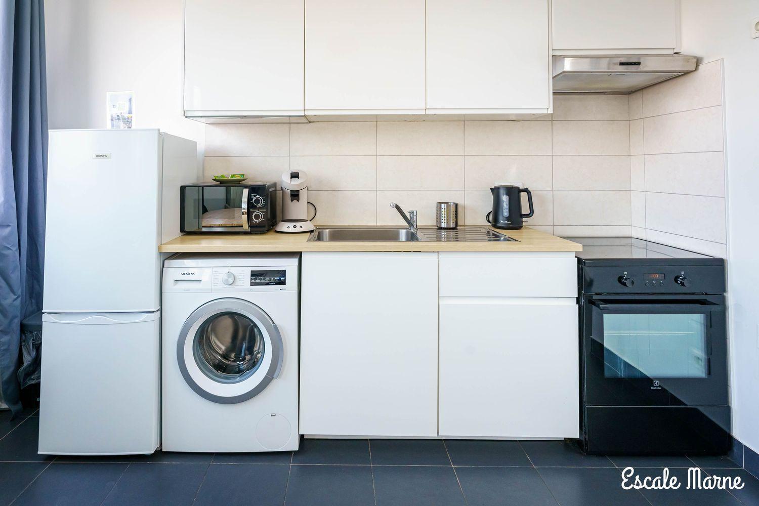 Escale-Marne Fr - 202 - Free Parking - Free Luggage Storage - All Equipped - Linen Included - Washing Machine - 10Mn Walk Metro 8 - Rer A - Panoramic View - From 1 To 14 Guests Maisons-Alfort Chambre photo